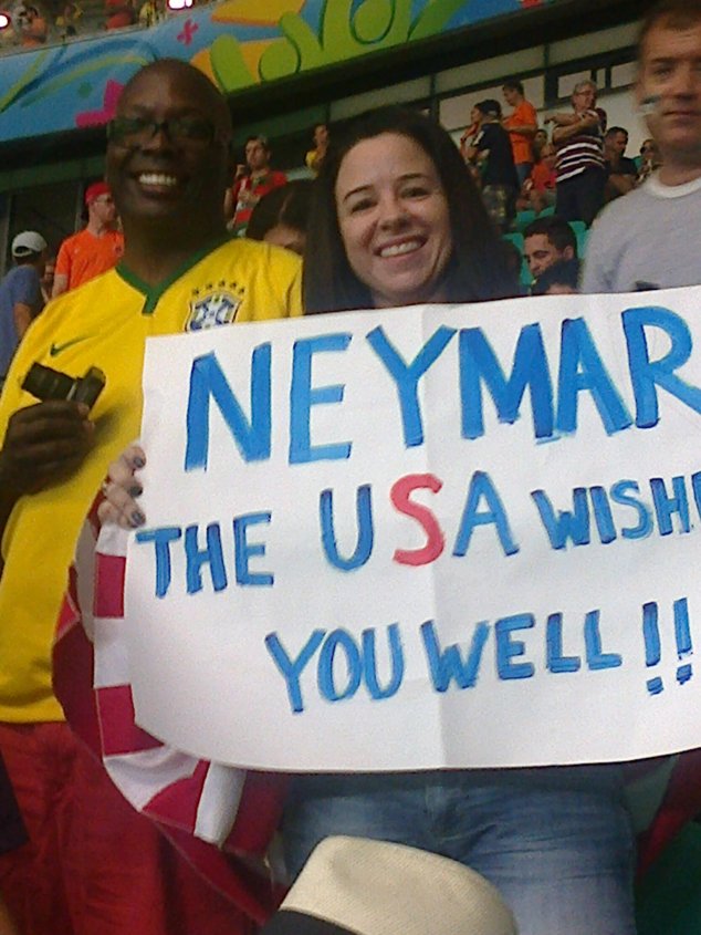 Well-wishers wished Neymar Jr. well in games all across the country...